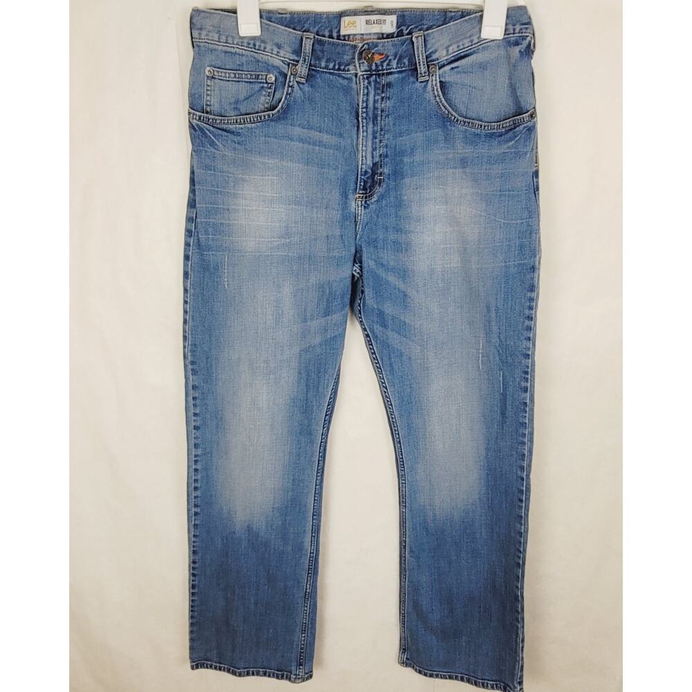 Lee relaxed fit bootcut blue jeans Size 36x32 mens Casual Western Denim